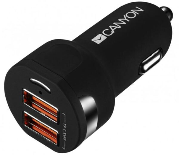 Canyon CNE-CCA04B Triple Mini univerzális autós töltő adapter fekete