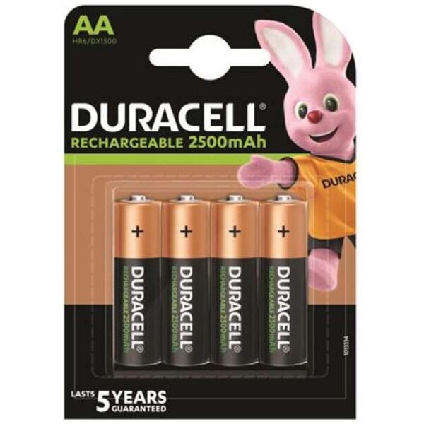 DURACELL DX1500 ceruza akku tölthető 1.2V AA 2500mAh 4db