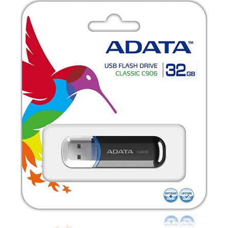 ADATA 32GB DashDrive C906 USB 2.0 pendrive BOX fekete