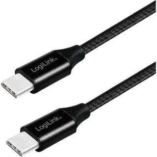 LogiLink USB-C -> USB-C M/M adatkábel 1m fekete