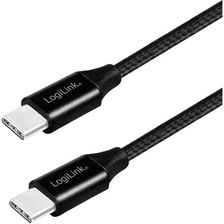 LogiLink USB-C -> USB-C M/M adatkábel 1m fekete