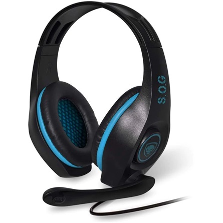 Spirit of Gamer PRO-SH5 PS4 gaming fejhallgató headset fekete-kék