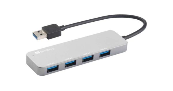 Sandberg SAVER 4-portos USB3.0 hub ezüst