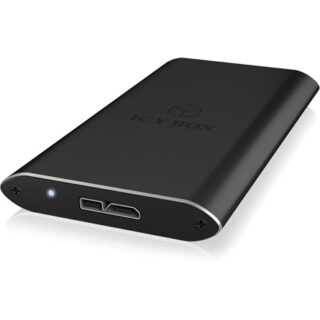 Raidsonic ICY BOX IB-182aMU3 mSATA USB3.0 külső ház fekete